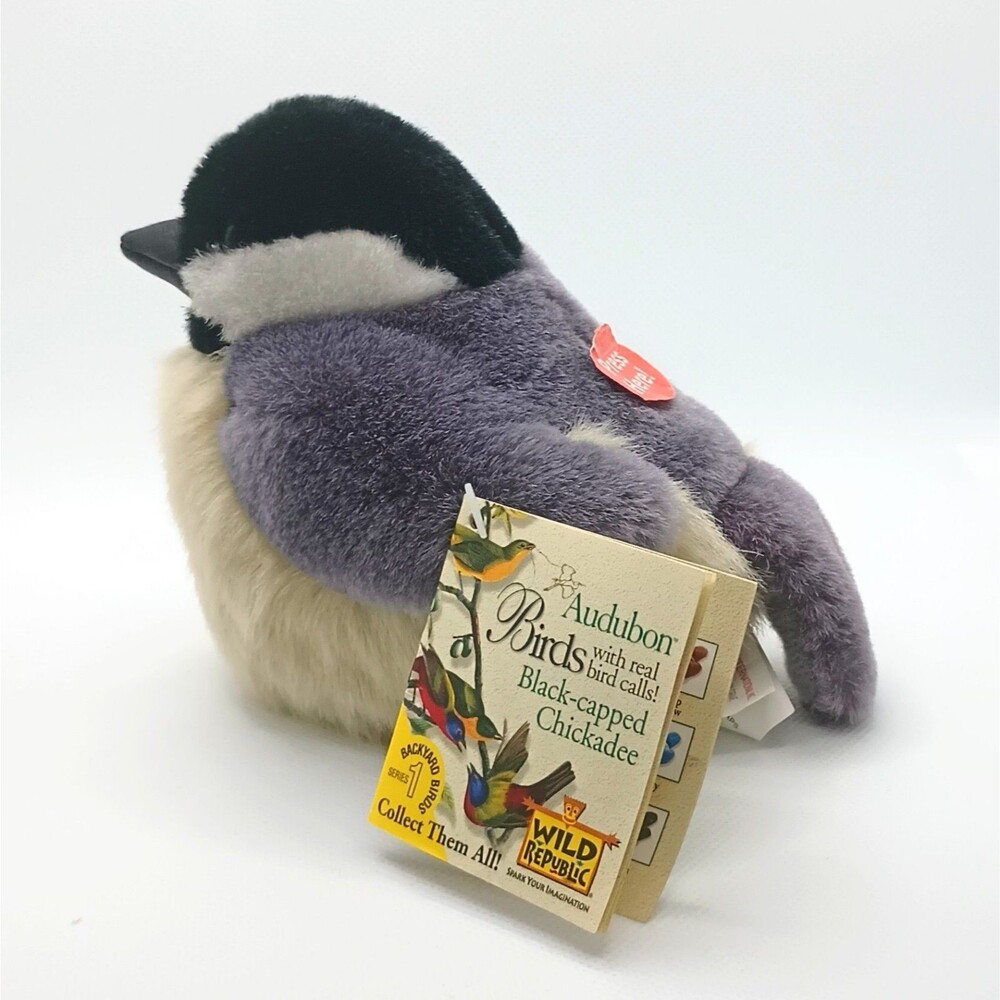 Wild Republic Audubon Birds Plush Black Capped Chickadee 5 Inches *Tested Works!